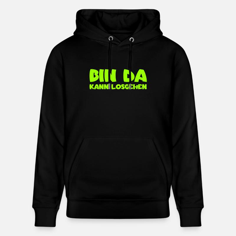 Bin da - Kann losgehen - Stanley/Stella Unisex Bio-Hoodie CRUISER - Schwarz