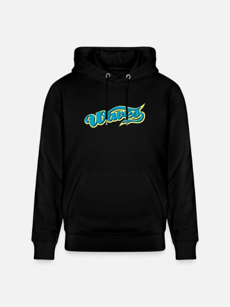 waves - Stanley/Stella CRUISER Unisex Organic Hoodie - black