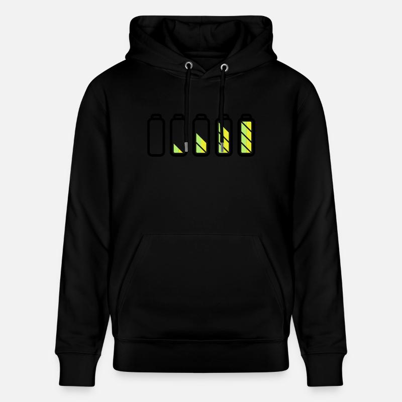 battery_loading - Stanley/Stella CRUISER Unisex Organic Hoodie - black