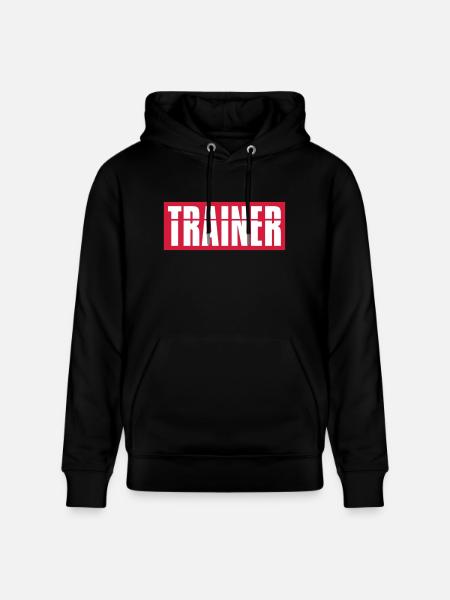 Red coach logo - Stanley/Stella CRUISER Unisex Organic Hoodie - black