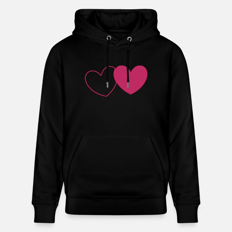 Saint-Valentin, Saint-Valentin, Saint-Valentin - Sweat à capuche bio CRUISER Stanley/Stella Unisexe - noir