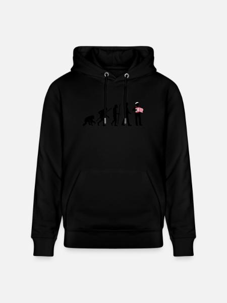 evolution_akkordeon_spieler_122013_b_3c - Stanley/Stella Unisex Bio-Hoodie CRUISER  - Schwarz