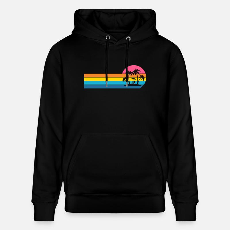Palmiers de l’île - Sweat à capuche bio CRUISER Stanley/Stella Unisexe - noir