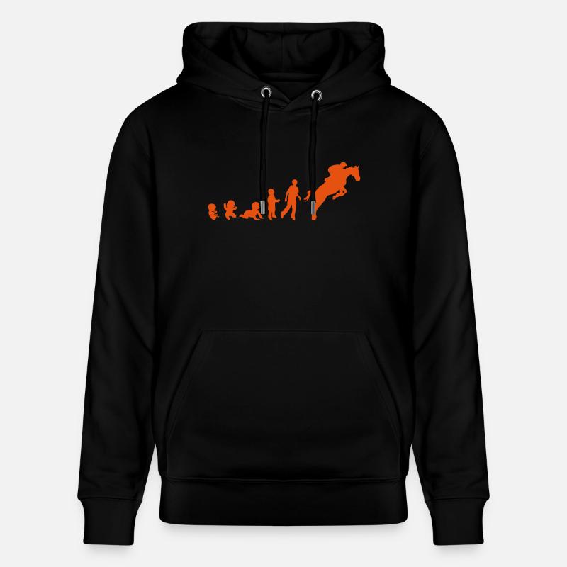 Evolution cheval9 obstacle riding his - Stanley/Stella CRUISER Unisex Organic Hoodie - black