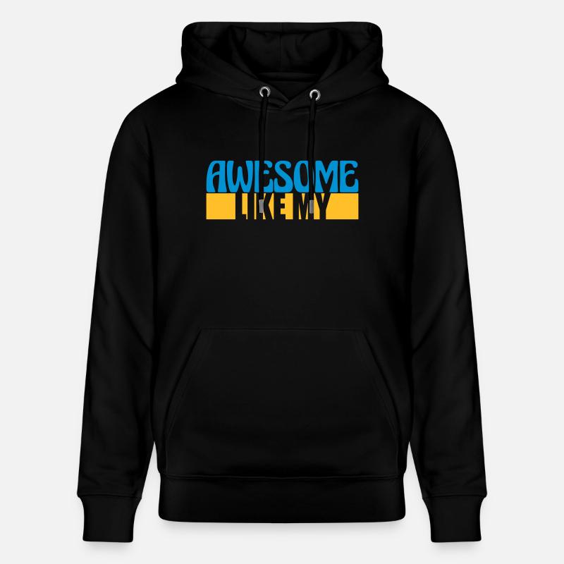 Template Vorlage Awesome Like - Stanley/Stella Unisex Bio-Hoodie CRUISER  - Schwarz