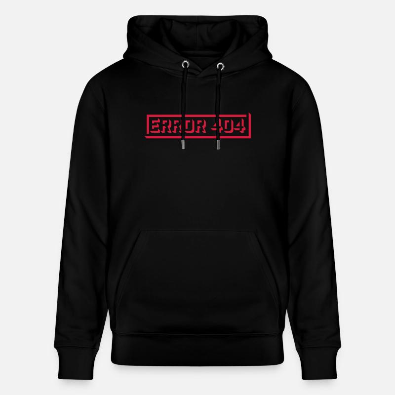 Error 404 Computer Message - Stanley/Stella CRUISER Unisex Organic Hoodie - black