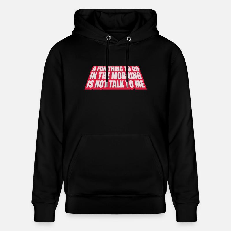 ne me parle pas - Sweat à capuche bio CRUISER Stanley/Stella Unisexe - noir