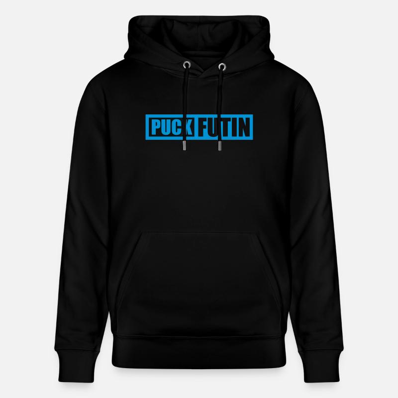 Conception du logo Puck Futin - Sweat à capuche bio CRUISER Stanley/Stella Unisexe - noir