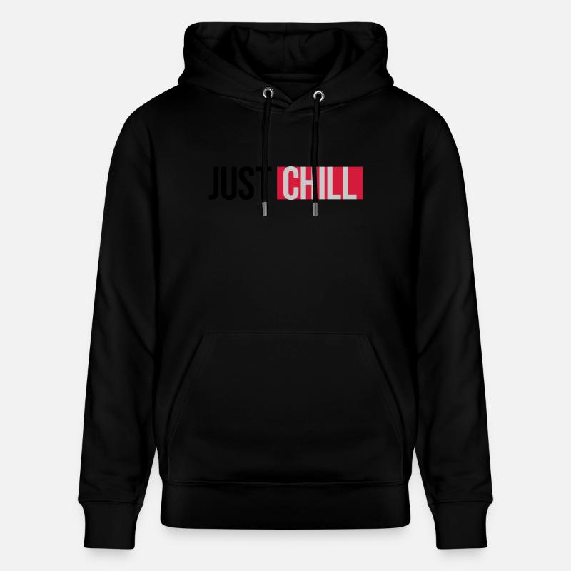 Just Chill Text Logo - Sweat à capuche bio CRUISER Stanley/Stella Unisexe - noir