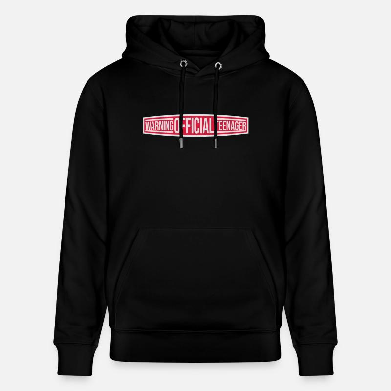 avertissement citation officielle d’adolescent - Sweat à capuche bio CRUISER Stanley/Stella Unisexe - noir