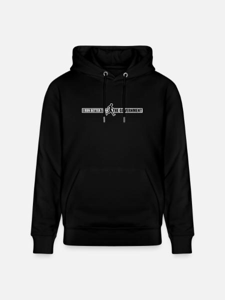 run better than government - Stanley/Stella CRUISER Unisex Organic Hoodie - black