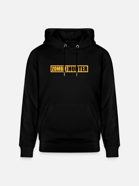 zombie hunter Halloween Quote - Stanley/Stella CRUISER Unisex Organic Hoodie - black