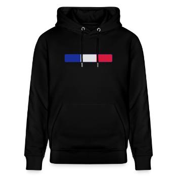 France Français Française French Frankreich - Sweat à capuche bio CRUISER Stanley/Stella Unisexe - noir - Devant - Alina (178cm) & Michal (187cm)
