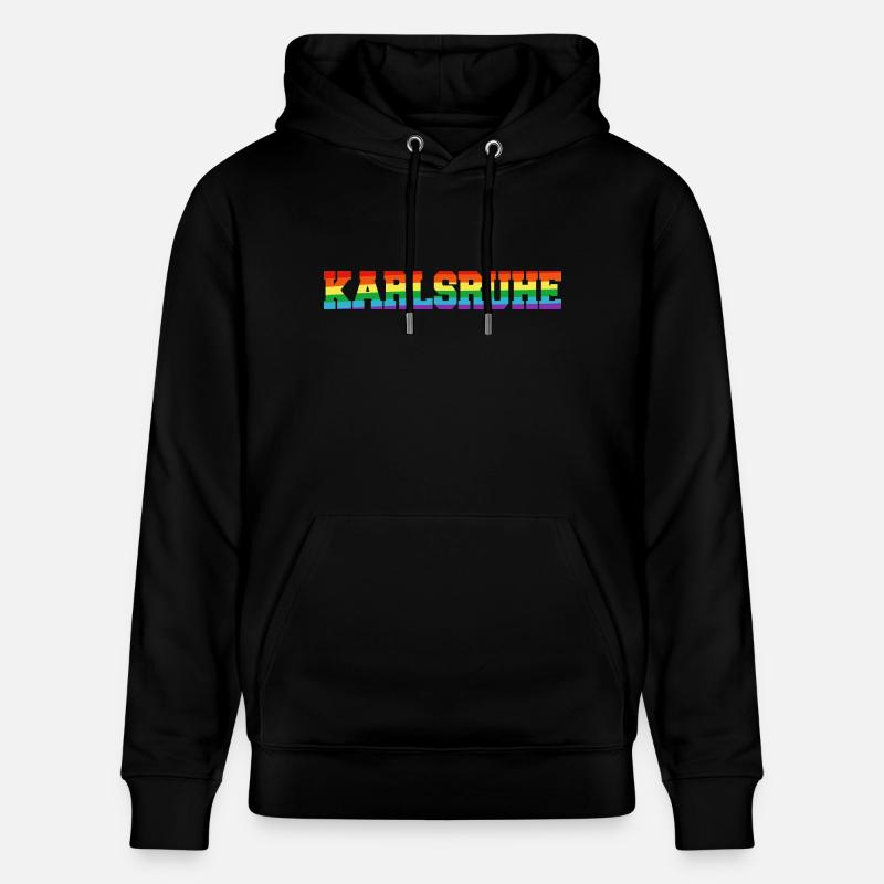 Karlsruhe Regenbogenfahne - Stanley/Stella Unisex Bio-Hoodie CRUISER  - Schwarz