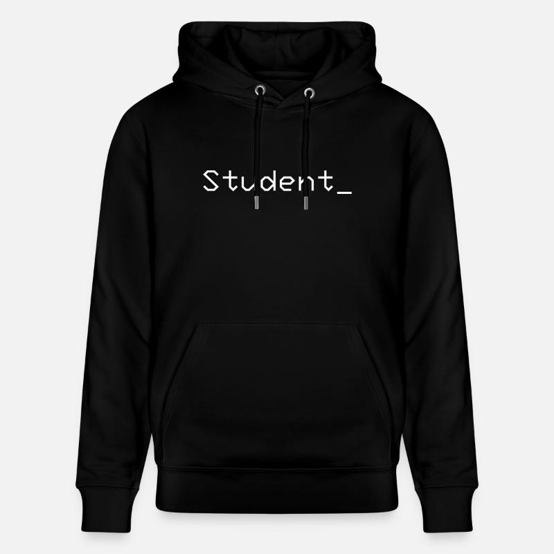 Student_ Logo White - Stanley/Stella CRUISER Unisex Organic Hoodie - black