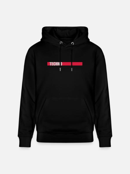 Techno Musik Logo - Stanley/Stella Unisex Bio-Hoodie CRUISER - Schwarz