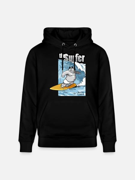the surfer - Stanley/Stella CRUISER Unisex Organic Hoodie - black