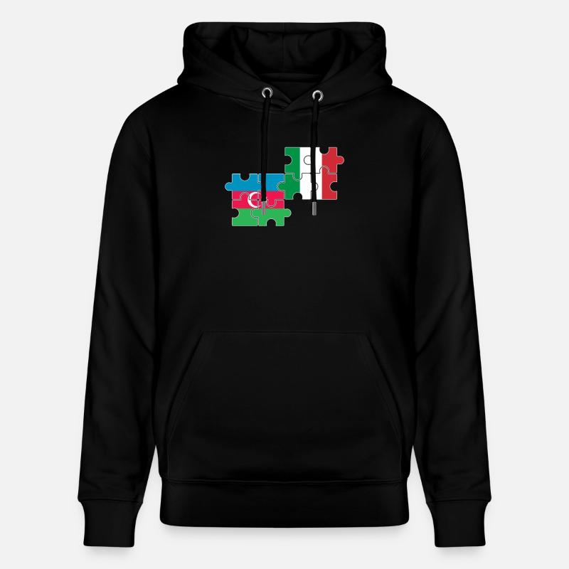 Azerbaïdjan Italie drapeau - Sweat à capuche bio CRUISER Stanley/Stella Unisexe - noir