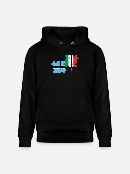 Botswana Italie Drapeau Italien Botswana - Sweat à capuche bio CRUISER Stanley/Stella Unisexe - noir