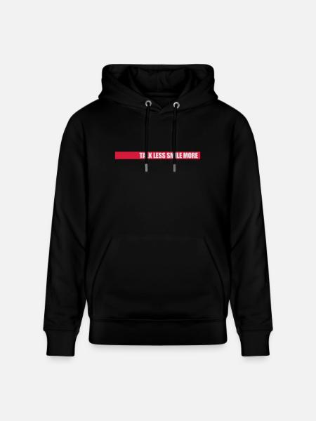 talk less smile more - Stanley/Stella CRUISER Unisex Organic Hoodie - black
