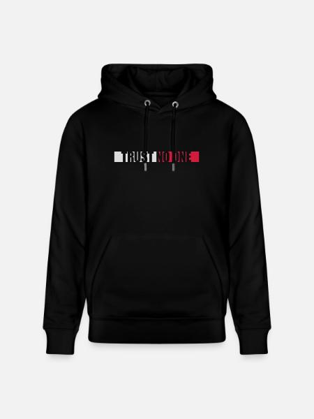 trust no one quote - Stanley/Stella CRUISER Unisex Organic Hoodie - black