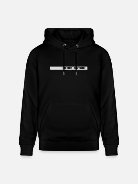 I don't care fact - Stanley/Stella CRUISER Unisex Organic Hoodie - black