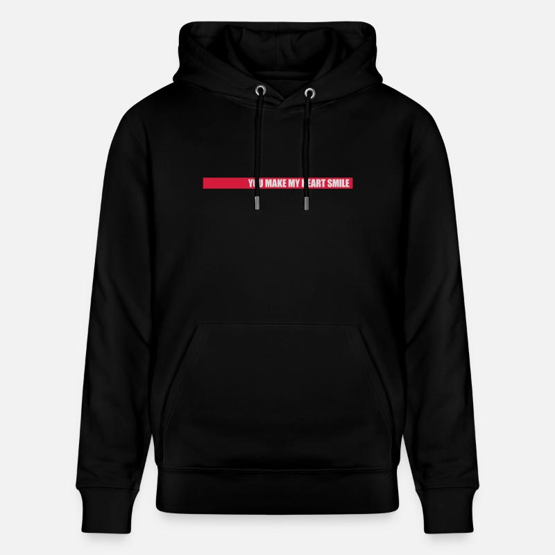 Faire sourire mon cœur - Sweat à capuche bio CRUISER Stanley/Stella Unisexe - noir