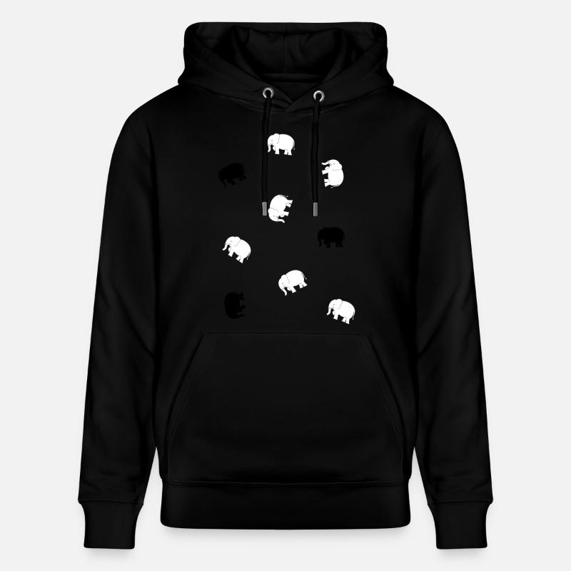 Petits éléphants - Sweat à capuche bio CRUISER Stanley/Stella Unisexe - noir