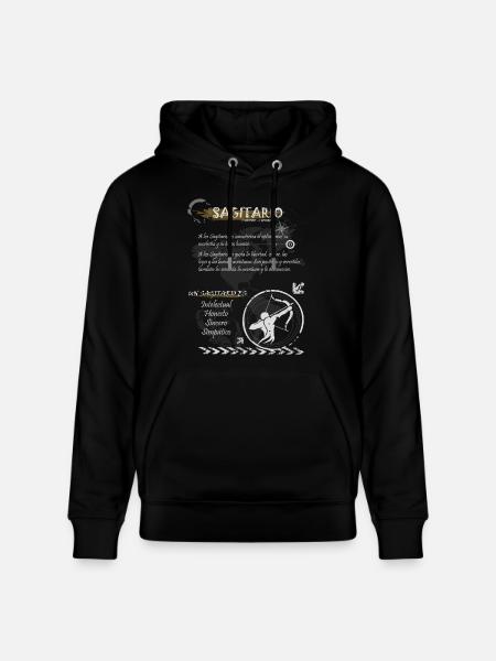SAGITTARIAN SIGN - Stanley/Stella CRUISER Unisex Organic Hoodie - black