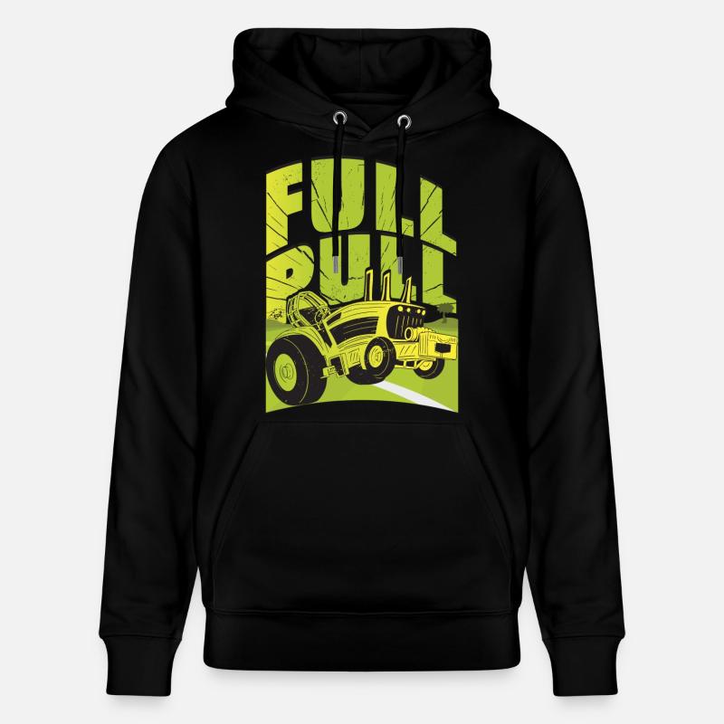 Tractor Pulling - Stanley/Stella CRUISER Unisex Organic Hoodie - black