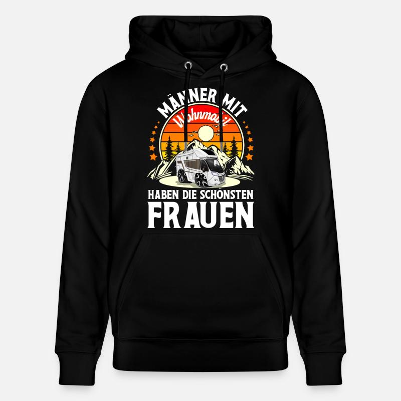 Camping Camper Campen - Stanley/Stella Unisex Bio-Hoodie CRUISER  - Schwarz