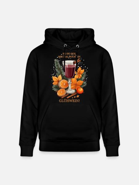 Glühwein mit Zimt - Stanley/Stella Unisex Bio-Hoodie CRUISER  - Schwarz