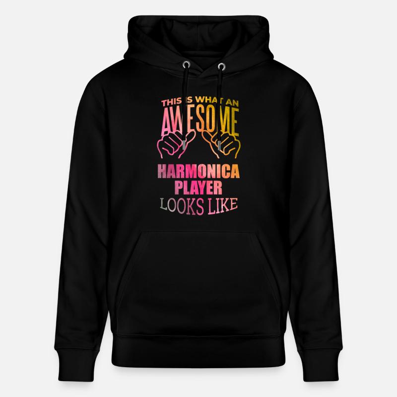 harmonica - Sweat à capuche bio CRUISER Stanley/Stella Unisexe - noir