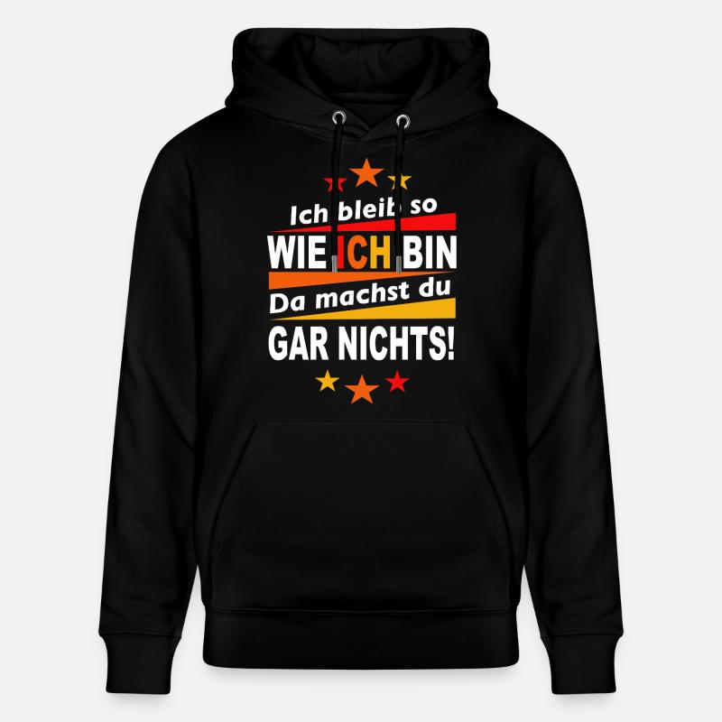 Ich bleib Ich - Statement Shirt - Stanley/Stella Unisex Bio-Hoodie CRUISER  - Schwarz