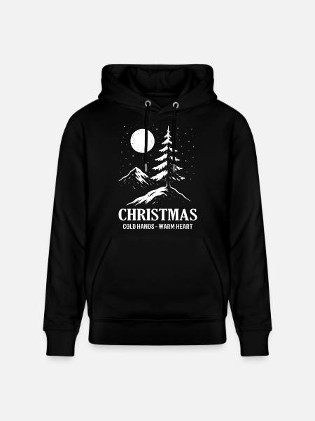 Winter Landscape Christmas - Stanley/Stella CRUISER Unisex Organic Hoodie - black