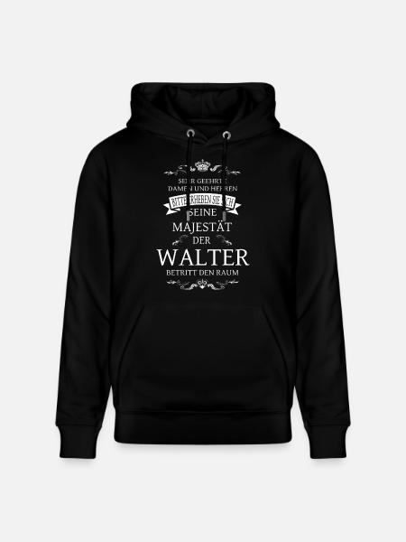 His Majesty Walter enters the room - Stanley/Stella CRUISER Unisex Organic Hoodie - black