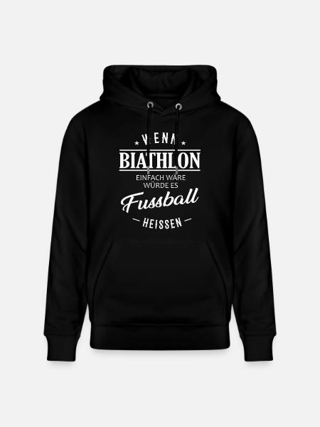 If biathlon were easy - Stanley/Stella CRUISER Unisex Organic Hoodie - black