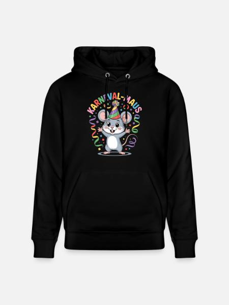 CARNIVAL MOUSE - Stanley/Stella CRUISER Unisex Organic Hoodie - black