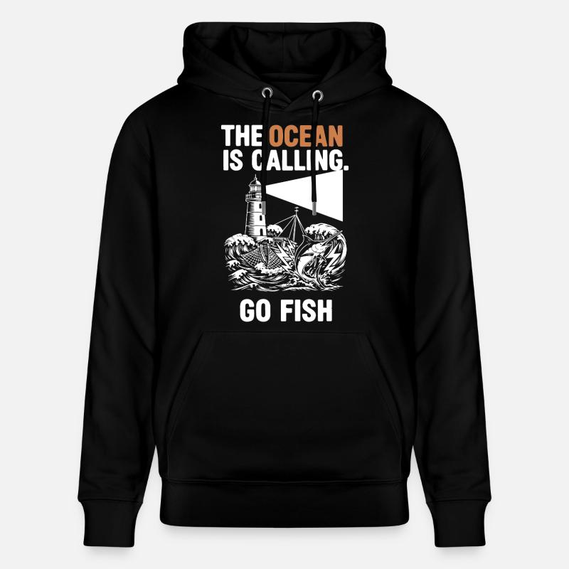 Pêche Mer Ocean Go Fish - Sweat à capuche bio CRUISER Stanley/Stella Unisexe - noir