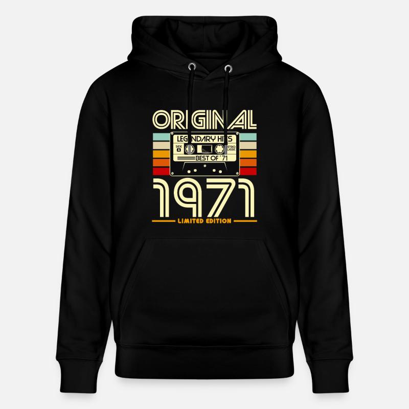 Original 1971 Édition Limitée - Sweat à capuche bio CRUISER Stanley/Stella Unisexe - noir