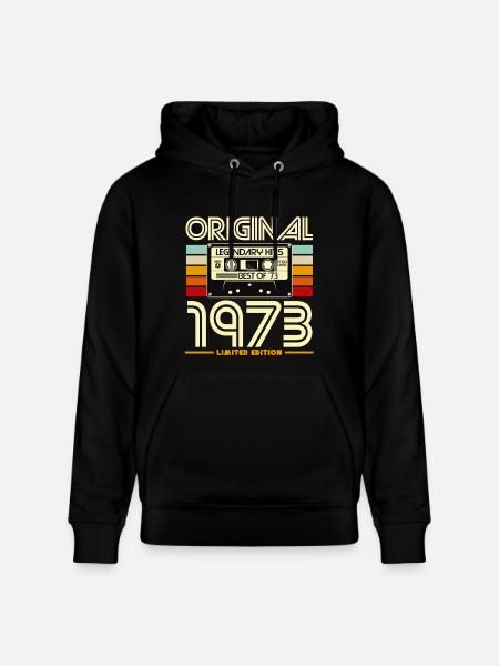Original 1973 Retro Cassette - Stanley/Stella CRUISER Unisex Organic Hoodie - black