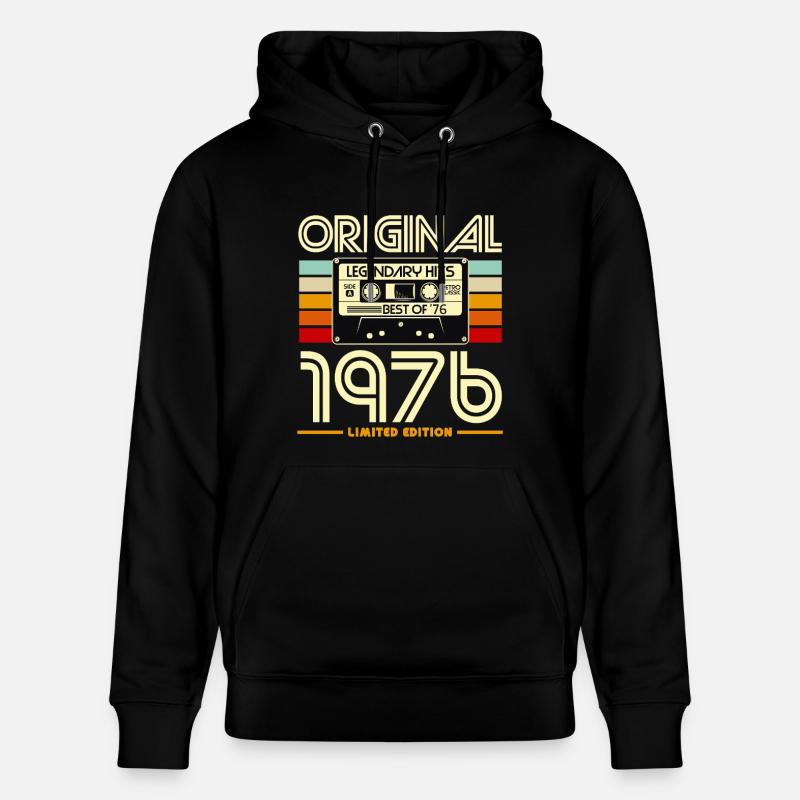 Original 1976 Retro Cassette - Sweat à capuche bio CRUISER Stanley/Stella Unisexe - noir