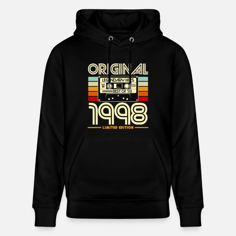Original 1998 Cassette Rétro - Sweat à capuche bio CRUISER Stanley/Stella Unisexe - noir