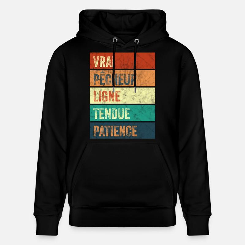Pêcheur Passion Rivière - Sweat à capuche bio CRUISER Stanley/Stella Unisexe - noir
