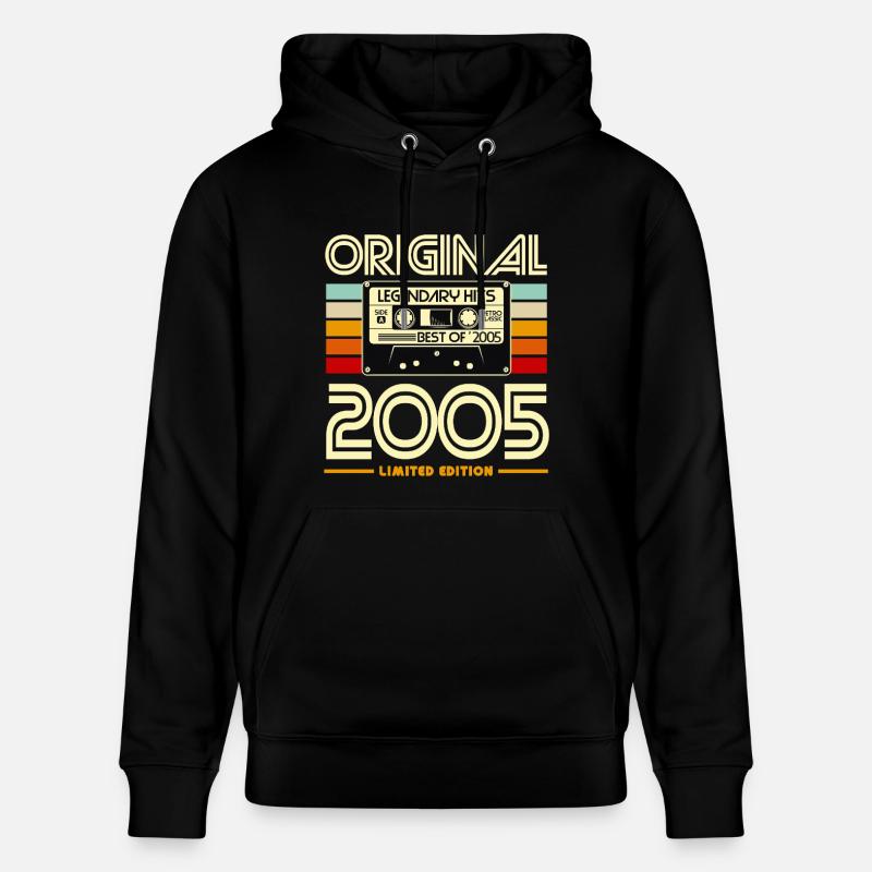 Original 2005 Cassette Retro - Sweat à capuche bio CRUISER Stanley/Stella Unisexe - noir
