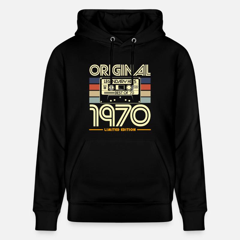 Original 1970 Limited Edition Cassette - Sweat à capuche bio CRUISER Stanley/Stella Unisexe - noir