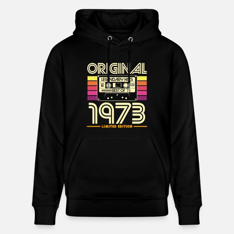 Original 1973 Retro Cassette - Sweat à capuche bio CRUISER Stanley/Stella Unisexe - noir