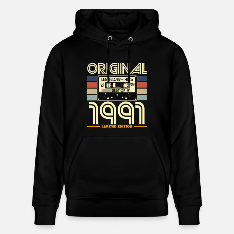 Original 1991 Retro Hits - Sweat à capuche bio CRUISER Stanley/Stella Unisexe - noir