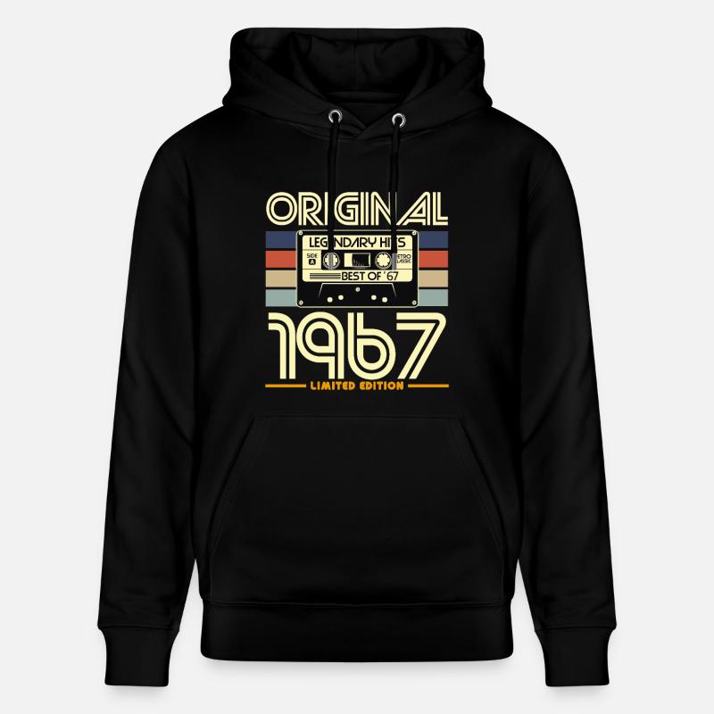 Original 1967 Cassette Retro Edition - Sweat à capuche bio CRUISER Stanley/Stella Unisexe - noir