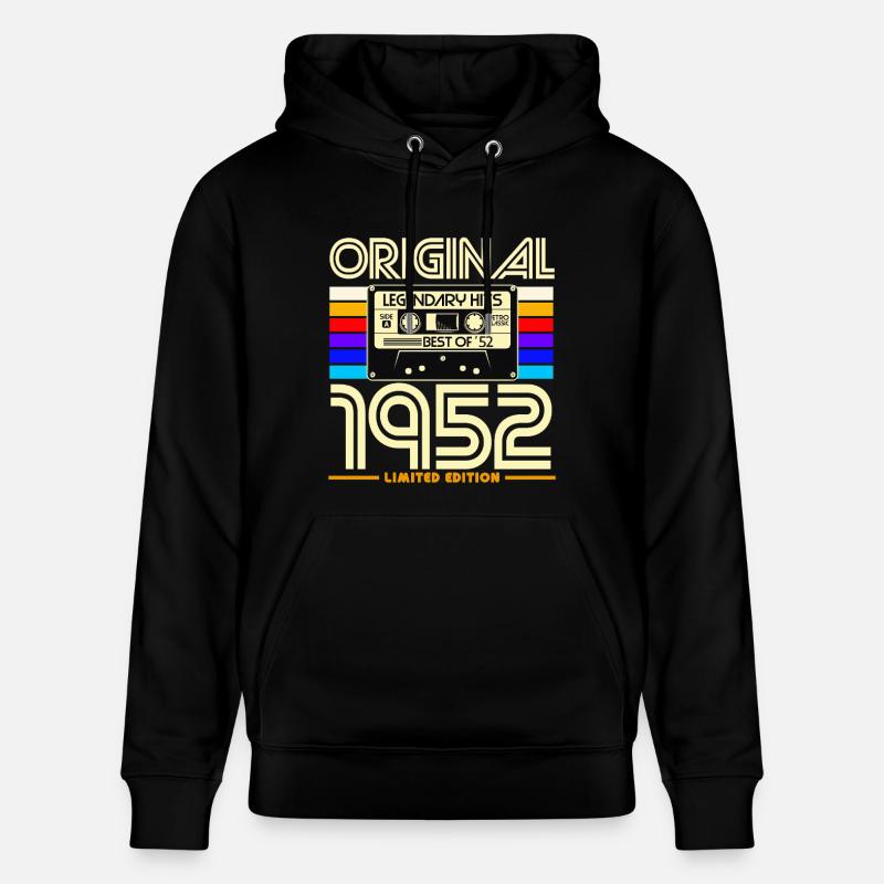 Original 1952 Retro Cassette - Sweat à capuche bio CRUISER Stanley/Stella Unisexe - noir